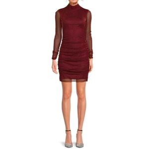 ELIZA J Ruched Shimmer Bodycon